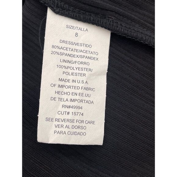 R&M Richards Black Sleeveless Crinkle Dress Size 8 NWT - Picture 8 of 8